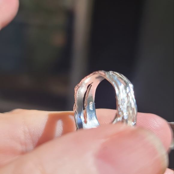 Star Ruby Amethyst & Lolite Sterling ring sz6.5 - Picture 4 of 10